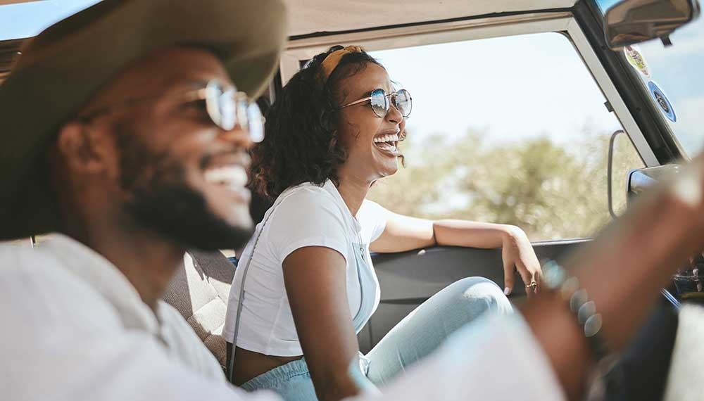 couple driving