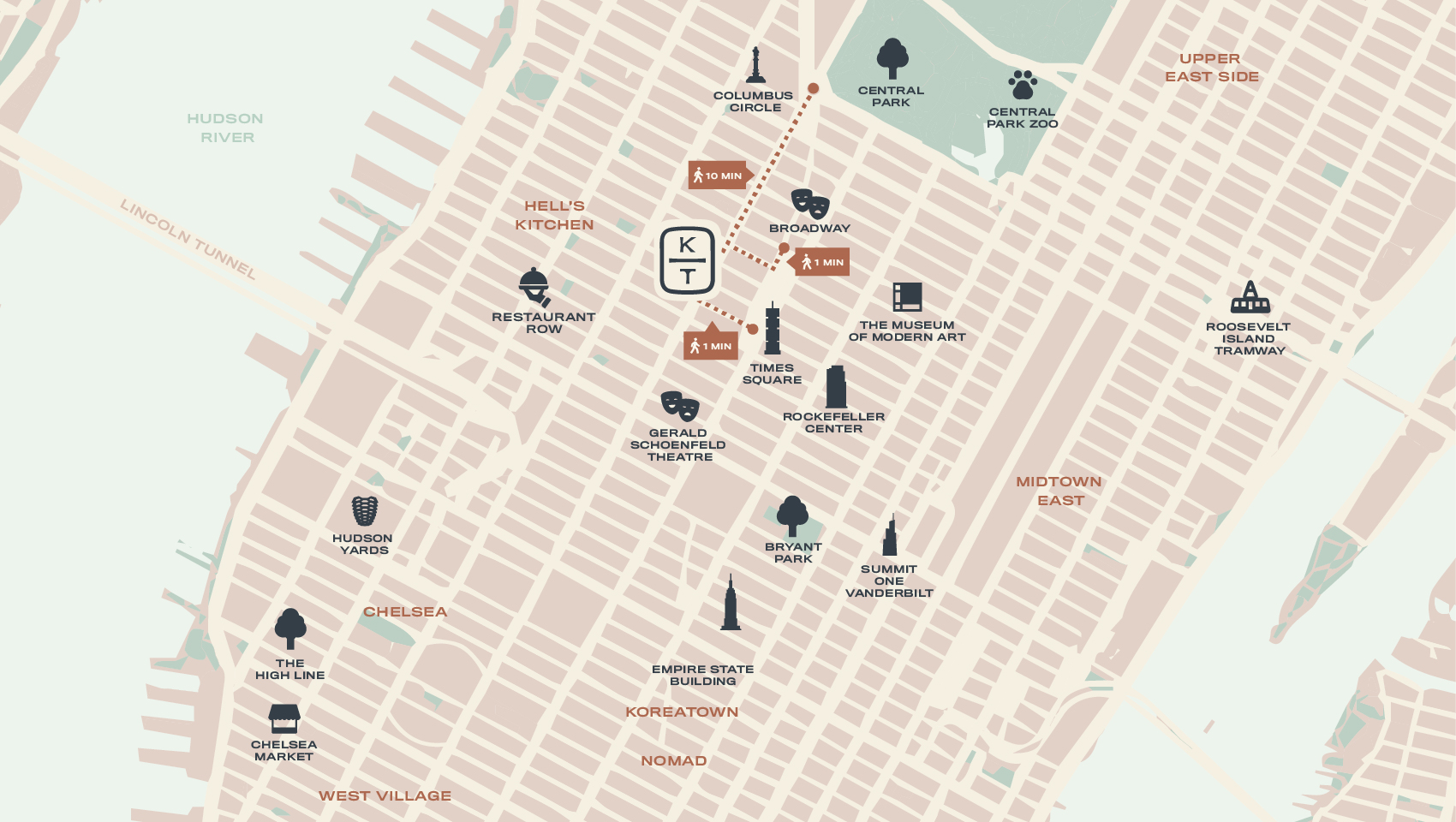 Kimpton Theta NYC Map