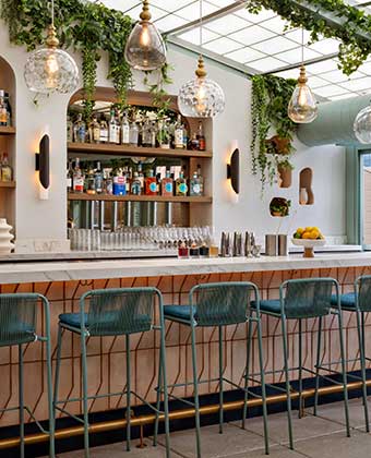 The bar at Bar Sprezzatura during the day